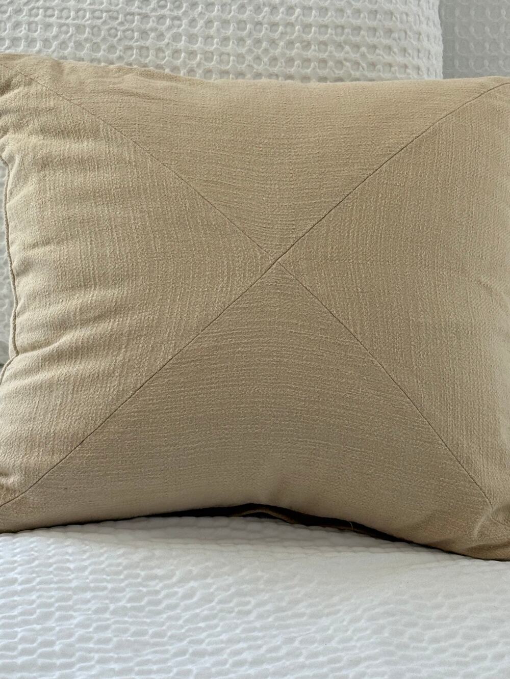World Market Cotton Pillow Cover 20x20 Neutral Texture Organic Modern Home Decor